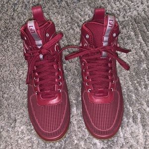 Laced up Nike sneakers